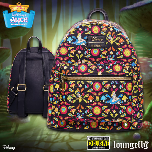 Disney 2022 ALICE IN WONDERLAND Retro Mini-Backpack EXCLUSIVE by LOUNGEFLY (WDBK2653)