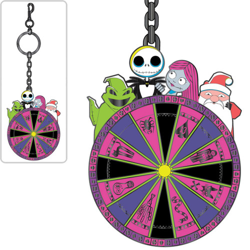 The Nightmare Before Christmas Spinning Wheel Enamel Key Chain by LOUNGEFLY (WDK0650)