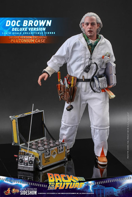 BTTF Back to the Future DOC BROWN (DELUXE) Christopher Lloyd Sixth 1:6 Scale Figure Set by Hot Toys MMS610