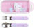 HELLO KITTY & Tiny Chum Family LUNCH SPOON, FORK & STORAGE CASE (5"x 2.5"x .5") by Sanrio Originals Japan (015938)