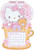 HELLO KITTY 2024 DIE-CUT WALL CALENDAR (12 Month) by Sanrio Originals Japan