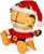Stuffed GARFIELD as SANTA 7.5" PHUNNY PLUSH by Kidrobot/Neca