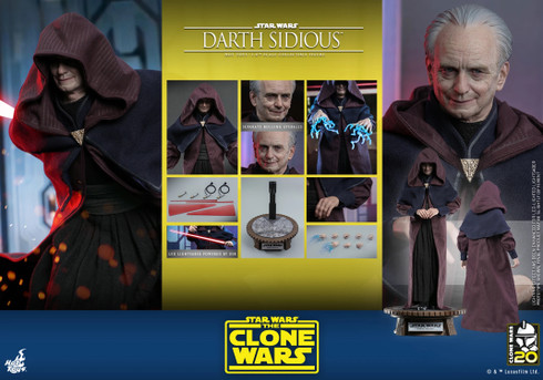 Star Wars: The Clone Wars DARTH SIDIOUS Sixth Scale 1:6 Figure by
