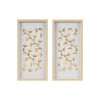 Aurelian Emblem Capiz with Gold Foil 2 Piece Shadowbox Wall Art Set