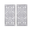 Botanical Panel Carved Wood 2 Piece Wall Decor Set White