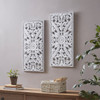 Botanical Panel Carved Wood 2 Piece Wall Decor Set White