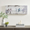 Perched Birds Hand Painted Wood Plank Panel Wall Art