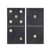 Two Black Dominos 2 Piece Canvas Wall Art Set