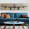 Flight Time Triptych 3 Piece Canvas Wall Art Set