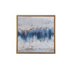 Blue Embrace Gold Foil Abstract Framed Canvas Wall Art