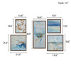 Blue Horizon 5 Piece Gallery Framed Canvas Wall Art Set