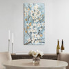 Luminous Bloom Gold Foil and Hand Embellished Floral Canvas Wall Art