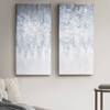 Winter Glaze Heavily Embellished 2 Piece Canvas Wall Art Set