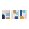 Wandering Strokes Abstract Framed Canvas 3 Piece Set
