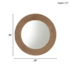 Cove Natural Jute Rope Round Wall Mirror 26"