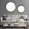 Marlowe Beaded Round Wall Mirror Black