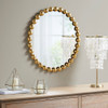 Marlowe Beaded Round Wall Mirror Gold