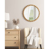 Marlowe Beaded Round Wall Mirror Gold