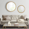 Marlowe Beaded Round Wall Mirror Gold