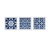 Patterned Tiles Medallion 3 Piece Wall Art Set Navy