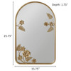 Adaline Arched Metal Floral Wall Mirror