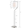 Aster Angular Arched Metal Floor Lamp Silver