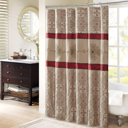 Donovan Embroidered Shower Curtain
