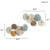 Madison Park Lenzie Multicolored Lily Pad Leaves 2 Piece Metal Wall Decor Set