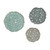 Madison Park Rossi Textured Feather 3 Piece Metal Disc Wall Decor Set Blue