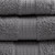 Closeup of Madison Park Charcoal Organic Cotton Towels