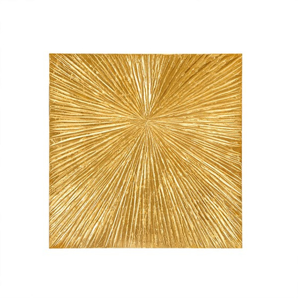 Sunburst Hand Painted Dimensional Resin Wall Art Gold