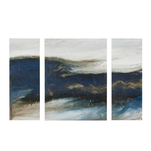 Rolling Waves Triptych 3 Piece Canvas Wall Art Set