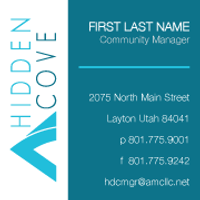 Square Business Cards  500 - 2.5"x2.5" - 2 sided 4/4 - Front Side