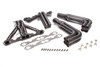 Headers - IMCA Modified - 1-5/8 to 1-3/4 in Primary - 3 in Collector - Steel - Black Paint - Small Block Chevy - Kit