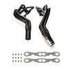 Headers - Conventional Crossover - 1-1/2 to 1-5/8 in Primary - 3 in Collector - Steel - Black Paint - Small Block Chevy - Pair