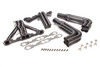Headers - IMCA Modified - 1-3/4 to 1-7/8 in Primary - 3-1/2 in Collector - Steel - Black Paint - Small Block Chevy - Kit