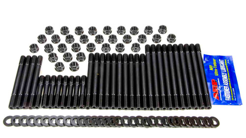 Cylinder Head Stud Kit - Hex Nuts - Chromoly - Black Oxide - Undercut - Aftermarket Head - Big Block Chevy - Kit