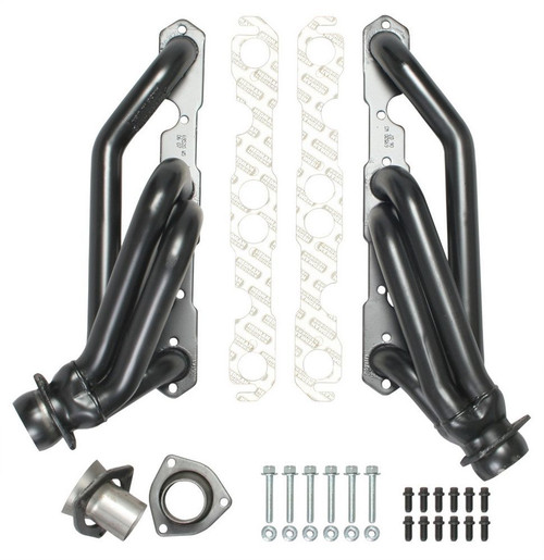 Headers - Street - 1-1/2 in Primary - 2-1/2 in Collector - Steel - Black Paint - Small Block Chevy - GM Compact SUV / Truck 1982-2000 - Pair