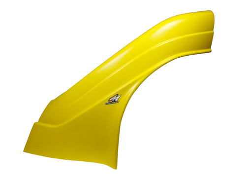 Fender - Driver Side - Upper - MD3 - New Style - Plastic - Yellow - Dirt Late Model - Each