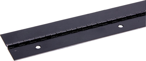 Hinge - Low Profile - 72 in Long - Aluminum - Black Paint - Each