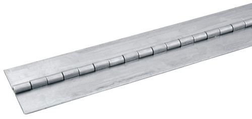 Hinge - Low Profile - 72 in Long - Aluminum - Natural - Each