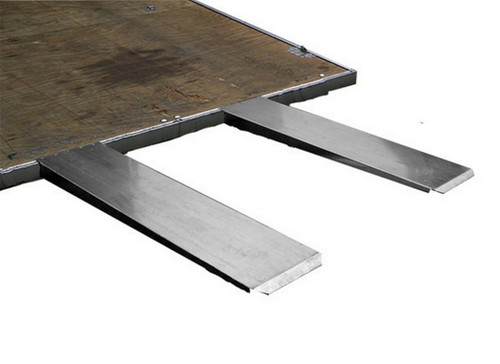 Trailer Ramp - 4 in Lift Height - 36 in Long - 14 in Wide - 6 Degree Incline - Aluminum - Natural - Pair