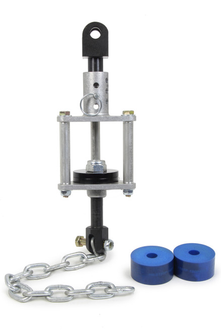 Suspension Limiter - Dual Bushing Style - 65 Durometer Bushings / Chain Included - Foam / Steel - Blue / Black Powder Coat / Zinc Oxide - Kit