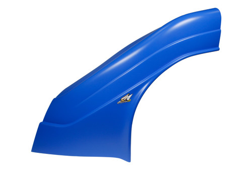 Fender - Driver Side - Upper - MD3 - New Style - Plastic - Chevron Blue - Dirt Late Model - Each Fender - Driver Side - Upper - MD3 - New Style - Plastic - Chevron Blue - Dirt Late Model - Each