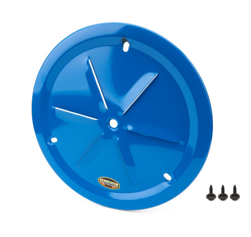 Mud Cover - Bolt-On - Louvered - Aluminum - Blue Anodized - 15 in Wheels - Each
