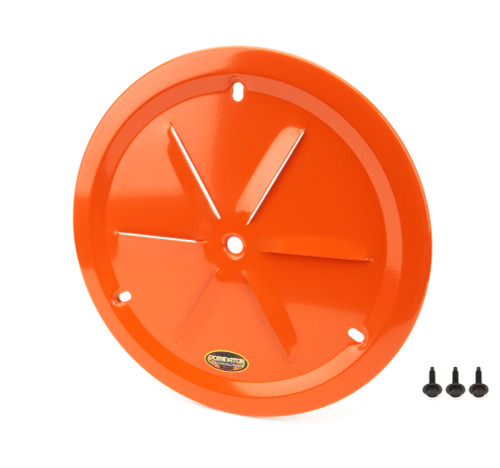 Mud Cover - Bolt-On - Louvered - Aluminum - Orange Anodized - 15 in Wheels - Each