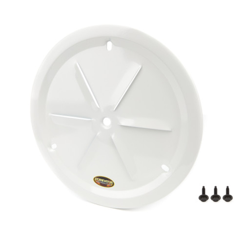 Mud Cover - Bolt-On - Louvered - Aluminum - White Anodized - 15 in Wheels - Each