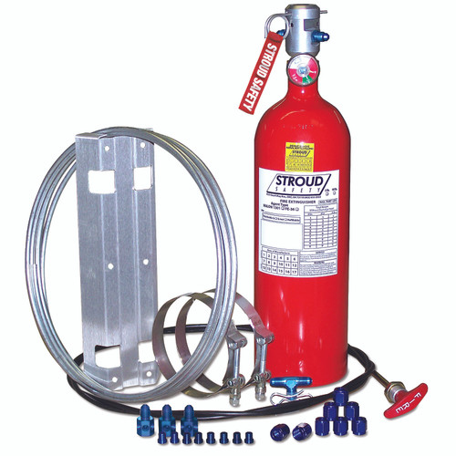 Fire Suppression System - Novec 1230 - 10.0 lb Bottle - Fittings / Hose / Mount / Pull Cable - Kit
