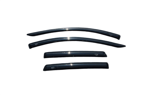 Side Window Visor - Original Ventvisor - Stick-On - Front / Rear - Plastic - Dark Smoke - Ford Midsize SUV / Lincoln MKX 2007-14 - Kit