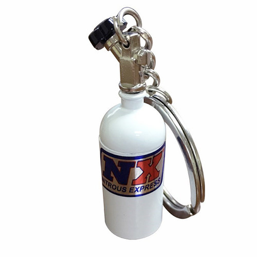 Key Chain - Nitrous Bottle - Aluminum - White - Each